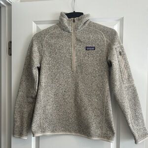 Patagonia Tan Fleece Quarter-Zip Pullover